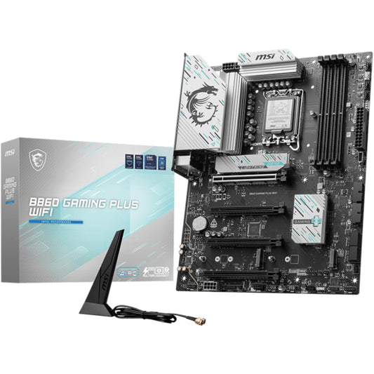 MSI B860 GAMING PLUS WIFI. Intel. LGA 1851 (Socket V1). Intel Core Ultra (Serija 2). LGA 1851. 256GB. DDR5 SDRAM