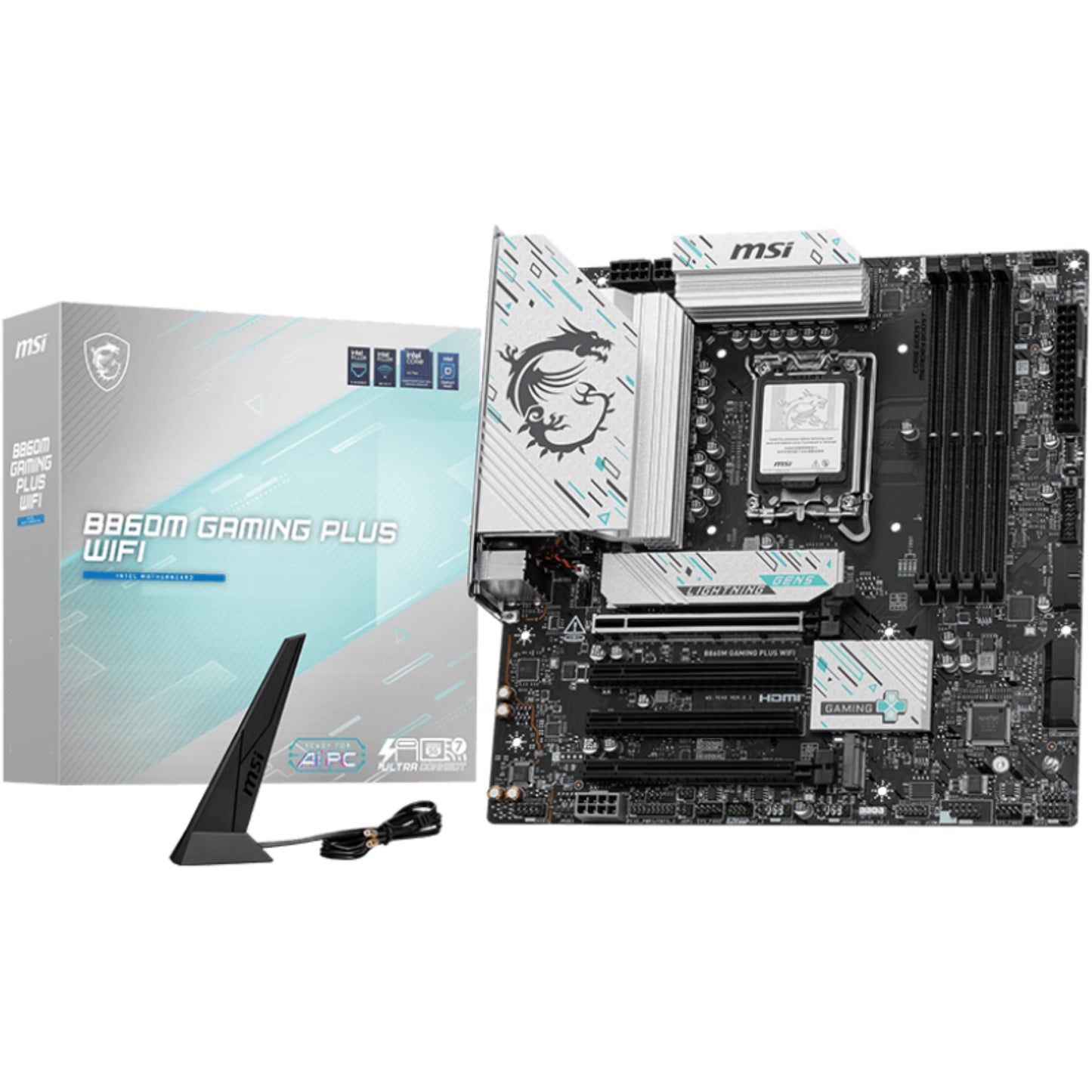 MSI B860M GAMING PLUS WIFI. Intel. LGA 1851 (Socket V1). Intel Core Ultra (Serija 2). LGA 1851. 256GB. DDR5 SDRAM