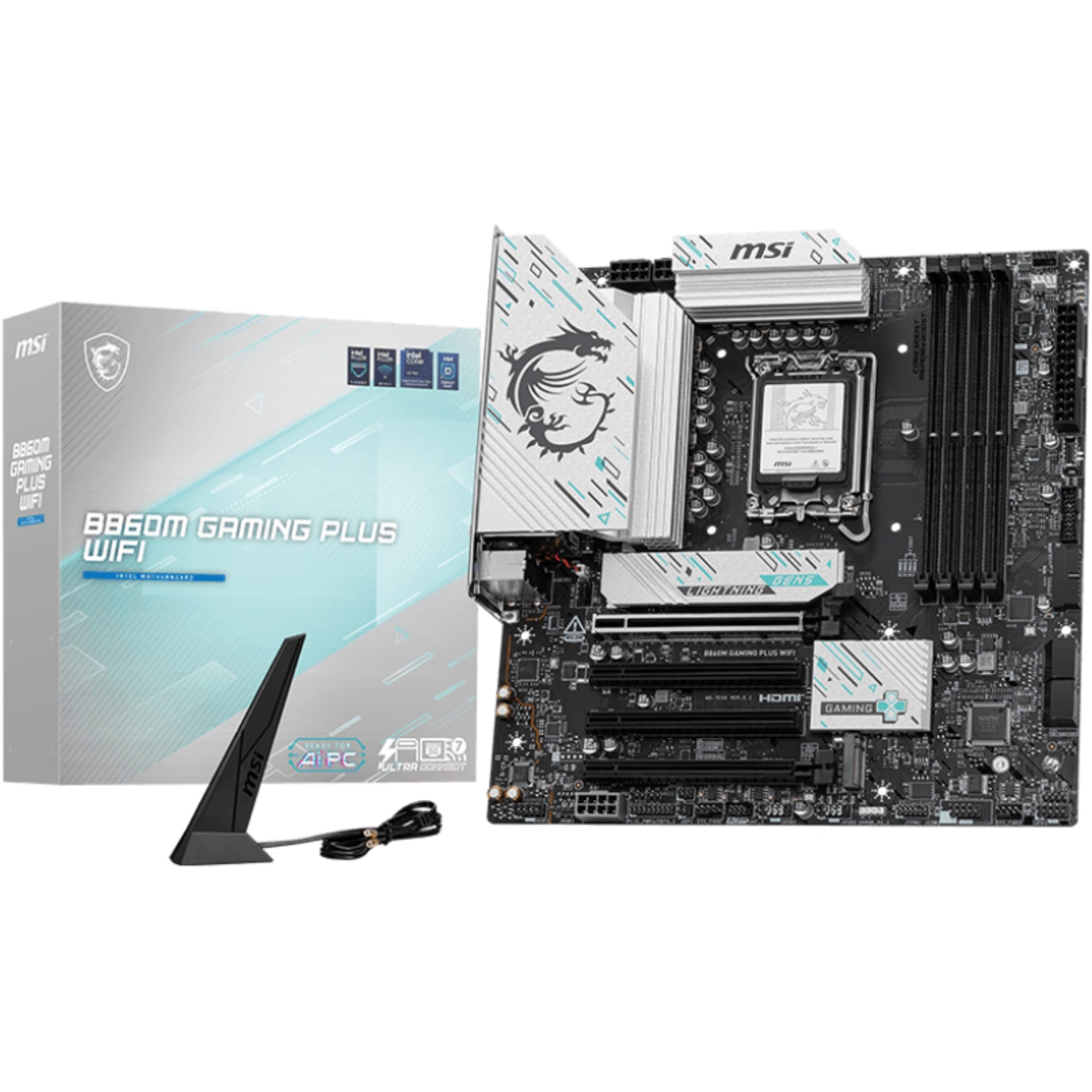 MSI B860M GAMING PLUS WIFI. Intel. LGA 1851 (Socket V1). Intel Core Ultra (Serija 2). LGA 1851. 256GB. DDR5 SDRAM