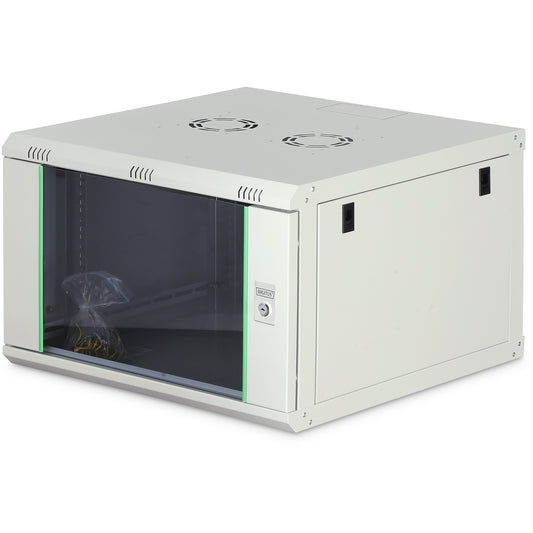 Digitus Dynamic Basic Series zidno kućište - 600x600 mm (ŠxV). Zidna polica. 7U. 60 kg. Može se zaključati. Siva.