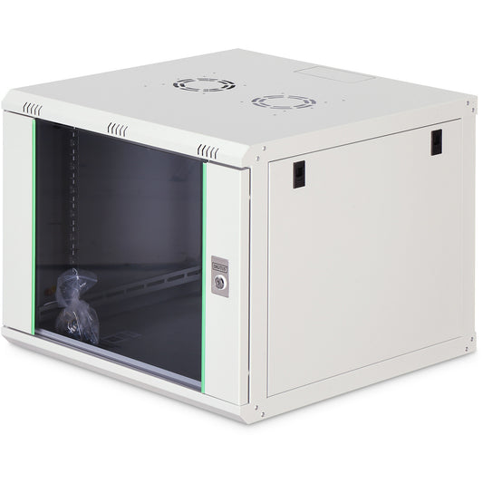 Digitus Dynamic Basic Series zidno kućište - 600x600 mm (ŠxV). Zidna polica. 9U. 60 kg. Može se zaključati. Siva.